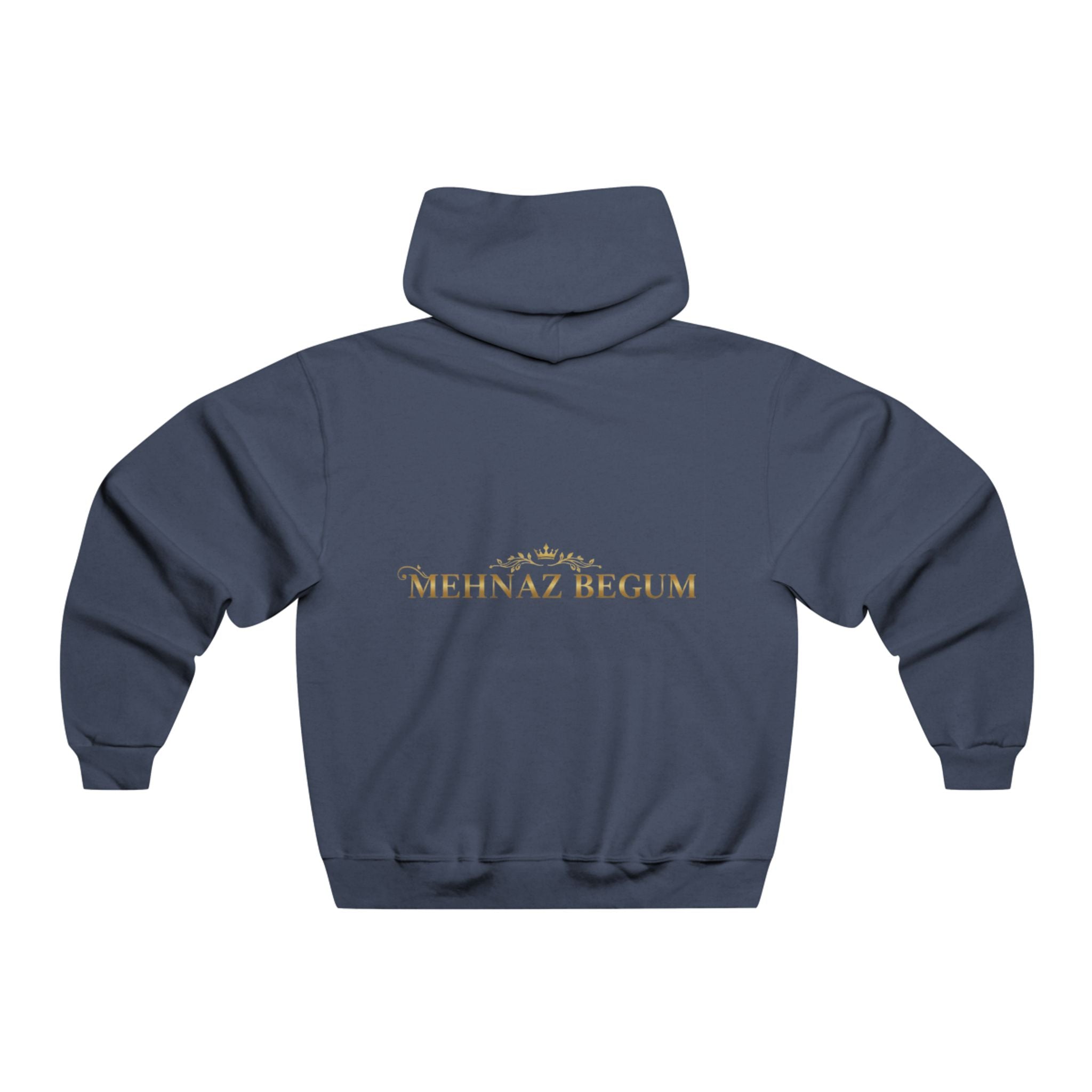 MEHNAZ BEGUM Crown Hoodie — Luxury Gold Logo Sweatshirt