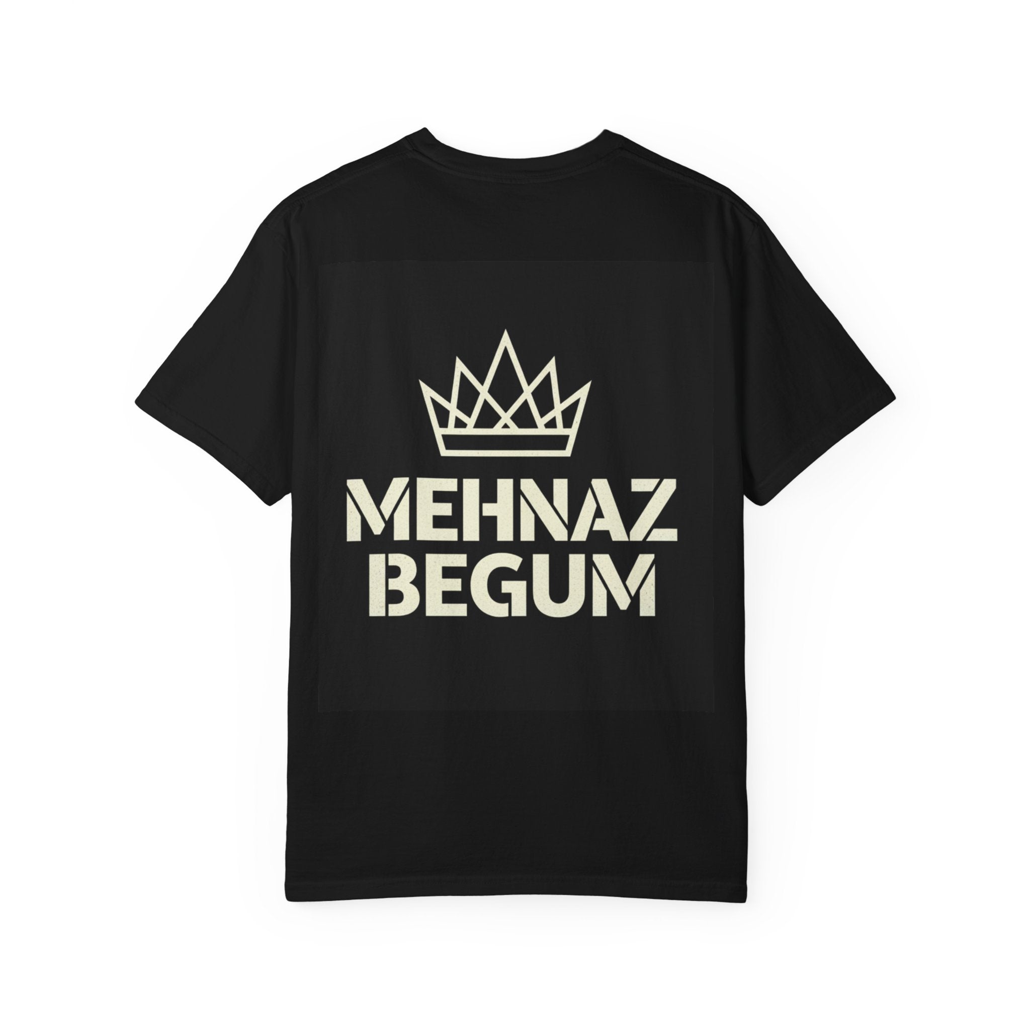 Personalized Monogram T-Shirt — "Mehnaz Begum" Gold Crest Tee