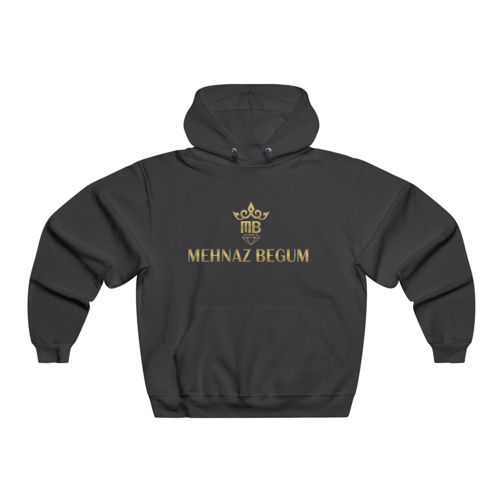 MEHNAZ BEGUM Crown Hoodie — Luxury Gold Logo Sweatshirt