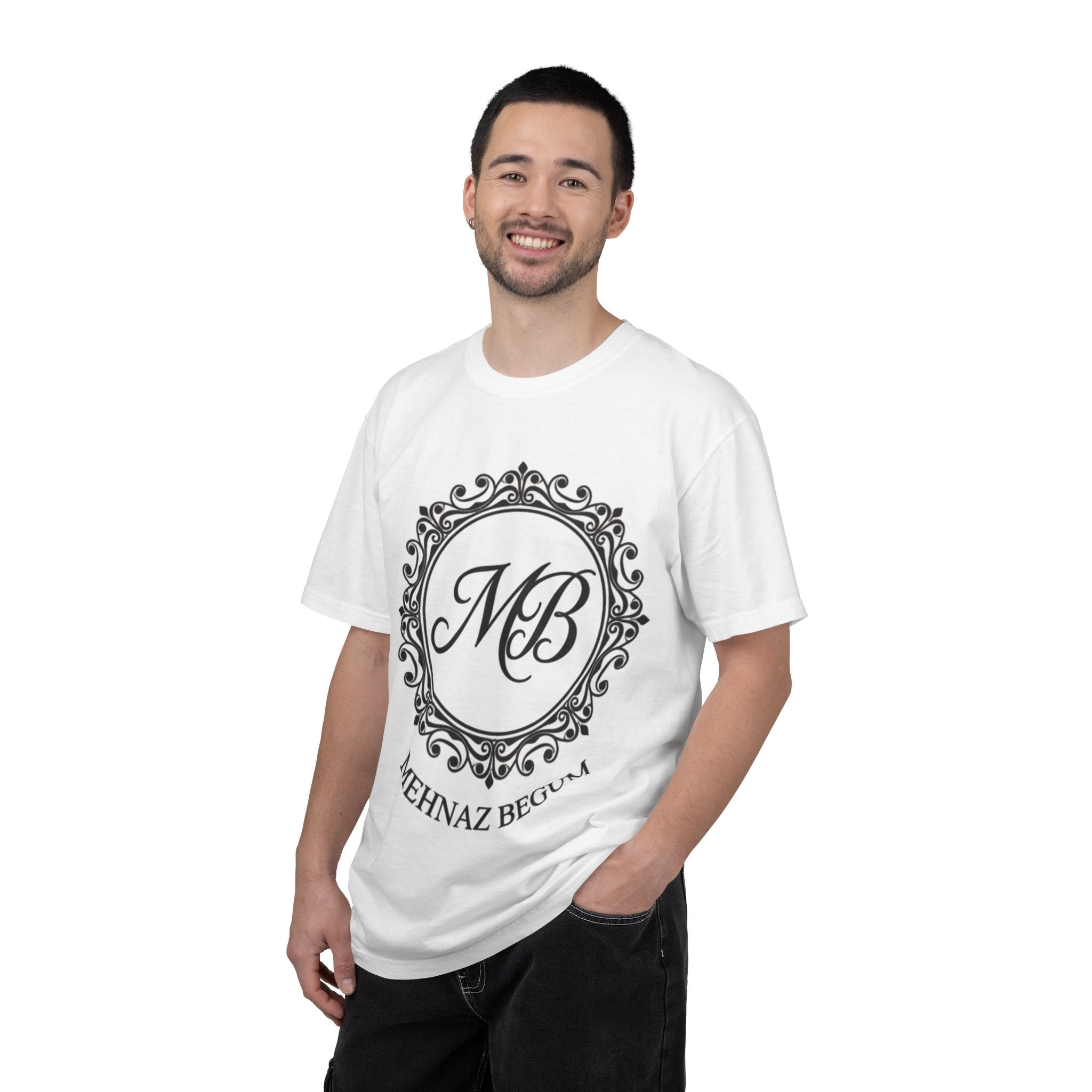 Mehnaz Begum Monogram T-Shirt | MB Crest Personalized Tee