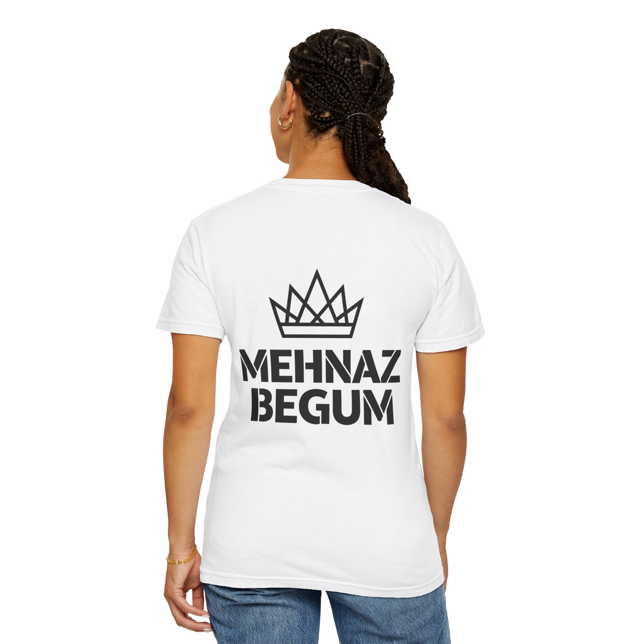 Mehnaz Begum Monogram T-Shirt | MB Crest Personalized Tee