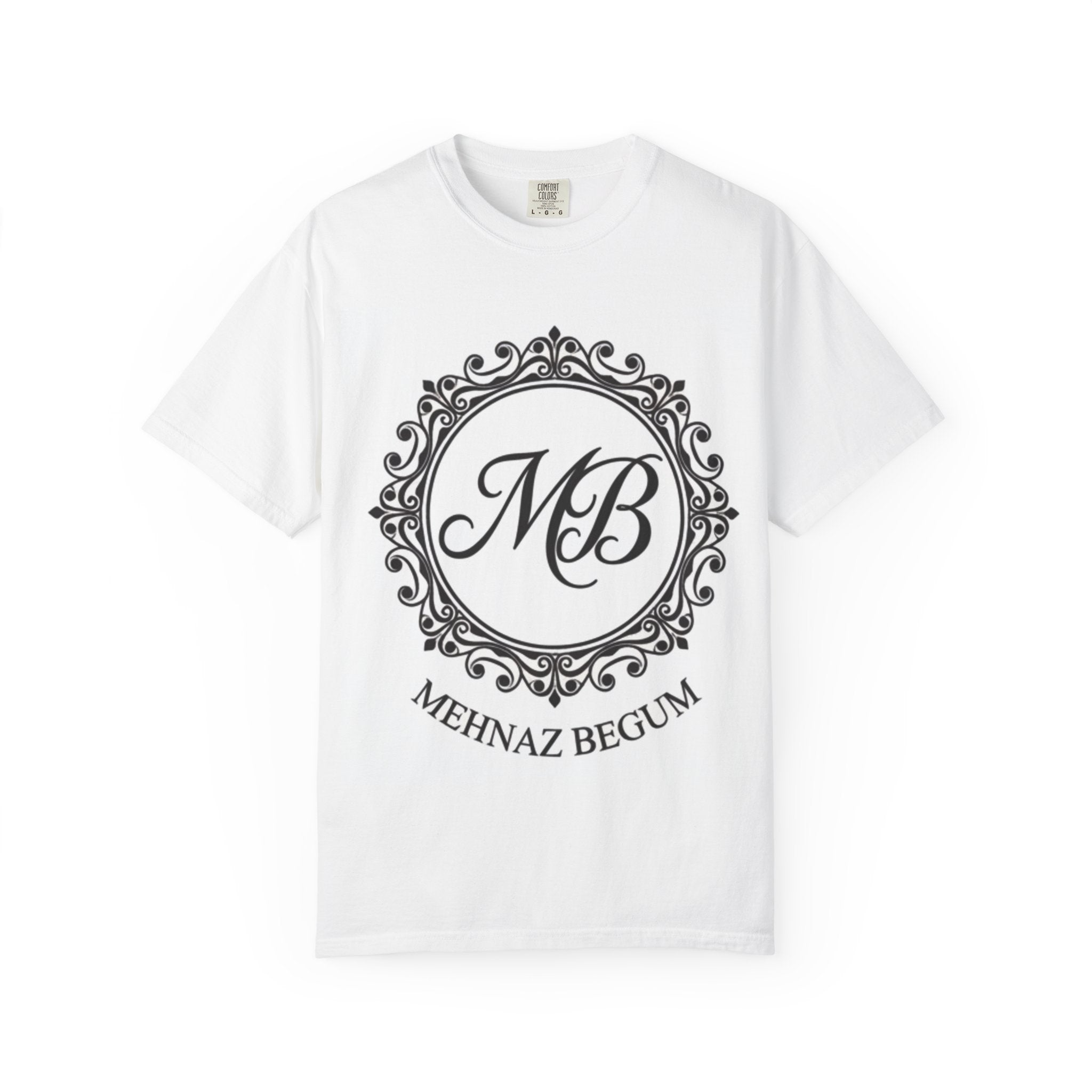 Mehnaz Begum Monogram T-Shirt | MB Crest Personalized Tee