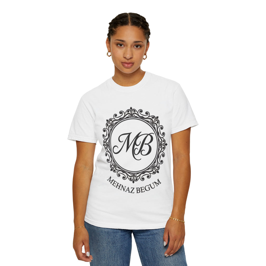 Mehnaz Begum Monogram T-Shirt | MB Crest Personalized Tee